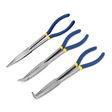 11 Zoll 0/45/90 Grad Spitzzangen-Set mit gerader gebogener