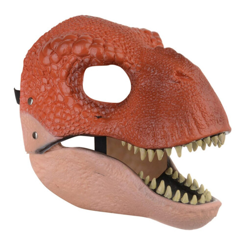 Μάσκα δεινοσαύρου από λάτεξ με ρεαλιστικές λεπτομέρειες, σχέδιο T-Rex και Raptor 2