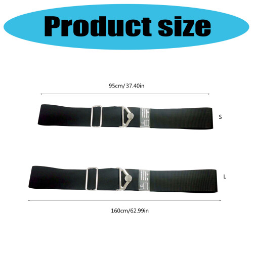 AntiSlip Suitcase Fastener Band High Strength Elastic-L Black 2
