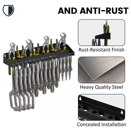 Permanent Powder Varnished Steel Pliers Wall Planner For Tool 1