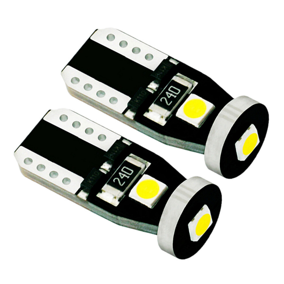 6500K Led Module 3Smd 3030 T10 W5w For Vehicle-2 Packs White 7696000868646