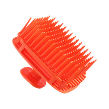 Hygienic Hollow Shampoo Comb with Soft Bristles-Orange