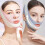 Face Shaper Face Lifting Bandage Soft Nylon Fabric Face-Pink 2