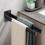 Ladder Design Towel Rack, Space-saving Wall Mounted With Strong Adhesion For Durable Use 3