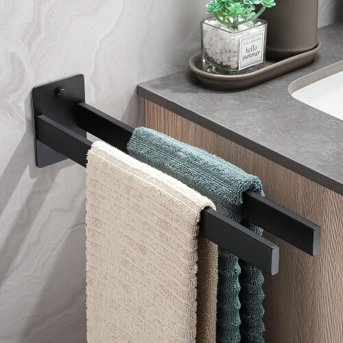 Ladder Design Towel Rack, Space-saving Wall Mounted With Strong Adhesion For Durable Use 2