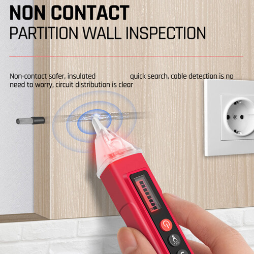 Adjustable Sensitivity Electrical Tester Pen Not Contact-Black 1