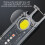 LED Flashlight Keychain Light with Opener and Magnetic Base for 4