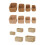 4/5Pcs Space Saving Stackable Baskets for Woven Storage-C 2