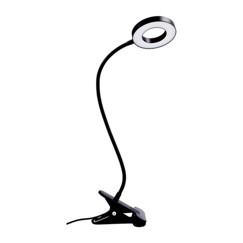 Verstelbare led-clip-on-bureaulamp Oplaadbaar-Zwart