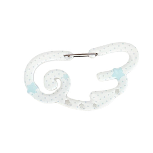 Creatieve acryl karabijnhaak clip sleutelhanger voor-Wit