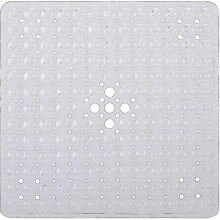 Shower Stall Mat, Drain Holes Non Slip Shower Mat with Fast Drying and BPA Free Phthalate Free PVC, Machine Washable Bath Mat with Powerful Suction Cu