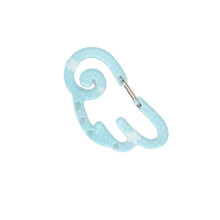 Draagbare acryl sleutelhangerclip karabijnhaak voor-Blauw