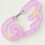Creatieve acryl karabijnhaak clip sleutelhanger voor-Wit 4
