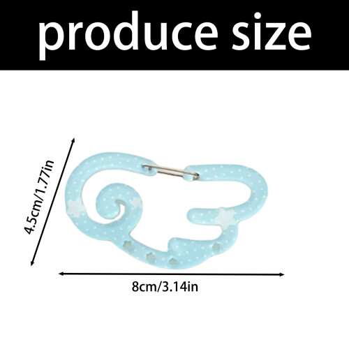 Creatieve acryl karabijnhaak clip sleutelhanger voor-Wit 2