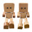 Schüttelnde hölzerne Mannfiguren,-12 Emoticon-Pakete mit 2