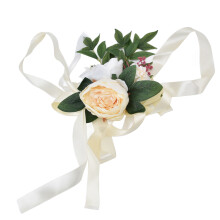 Bruidsgeluk: Elegant bruidsboeket met verstelbare armband, corsage van kunstzijden bloemen voor onvergetelijke momenten.