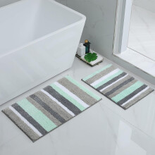 Lyxiga mjuka badrumsmattor, ultraabsorberande halkfri plyschmikrofiber, maskintvätt och torkning, snabbtorkande, avrundad design för kommod,