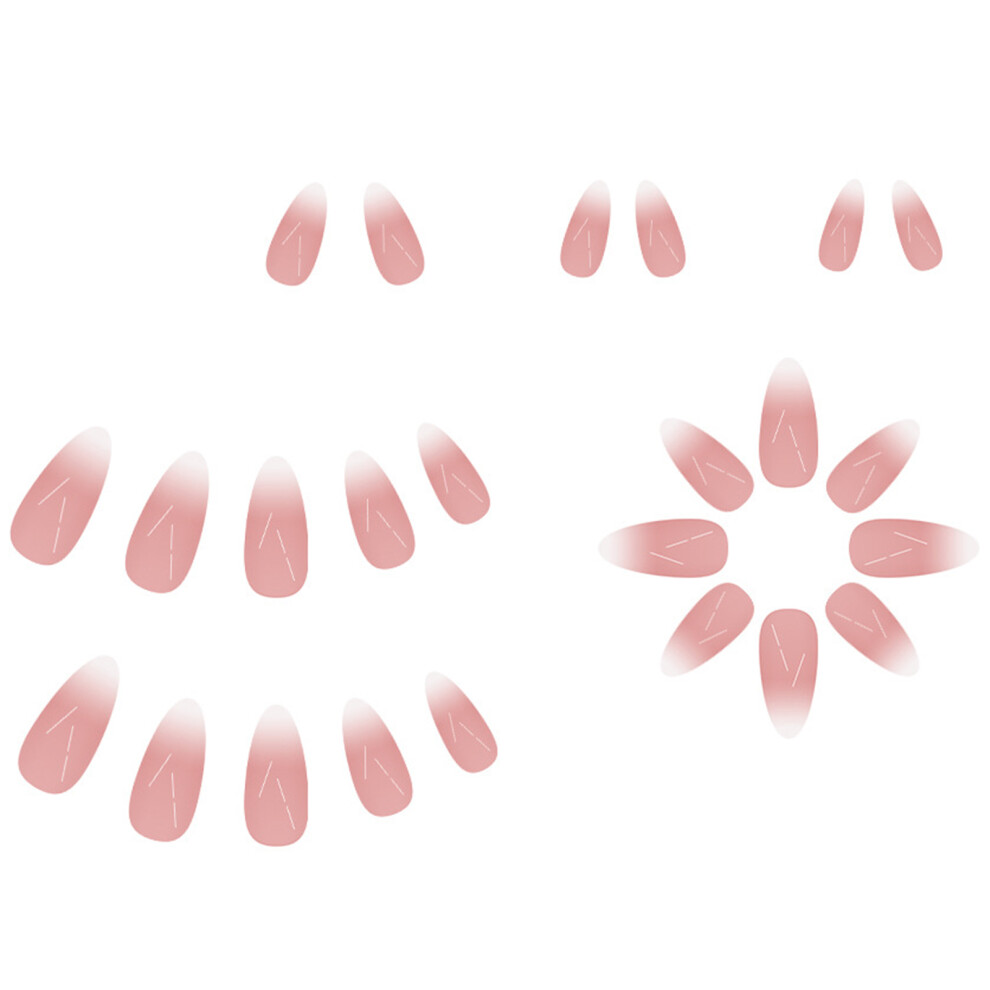 Press on Nail Omber Fake Nail French Tips Glossy False Nail