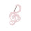Acryl Star Note Vorm Karabijnhaak Clips Kaarthouder-Roze 1