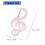 Acryl Star Note Vorm Karabijnhaak Clips Kaarthouder-Roze 4