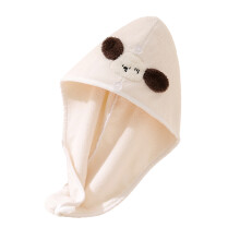Cute Animal Shape Hair Turban Highly Density Absorbing-White