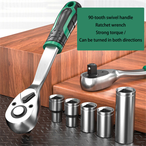 Ratchet Socket Wrench Double Direction Control-One quarter 1