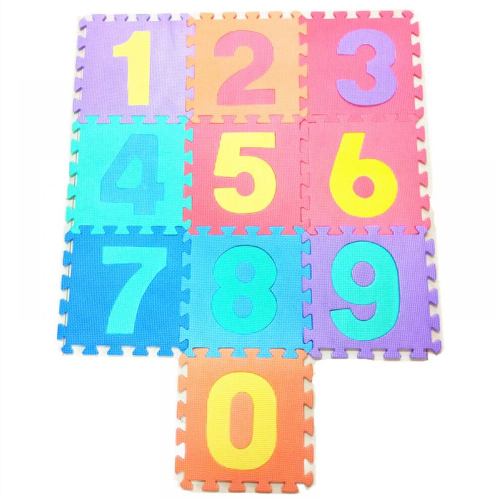 Educational Baby Play Mat, Foam Interlocking Puzzle Mat for Learning Numbers, Alphabet & Numbers Pattern for Interactive Playtime, Bright Colors, 16 H