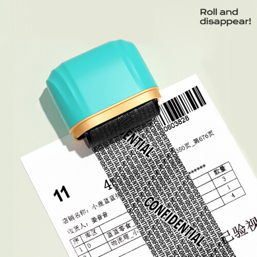 Identity Safety Stamper Roller with Inks for Confidential-Green 2
