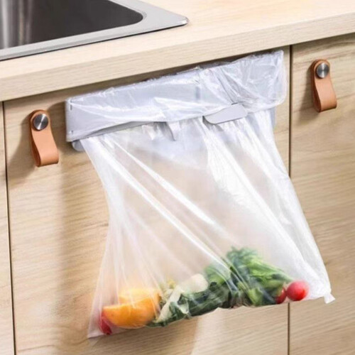Foldable Magnetic Trash Can for Kitchen Bathroom-Light Grey 2