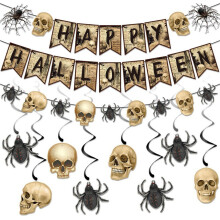 Gjenbrukbare dekorasjoner, Halloween-temafestskilt med høykvalitetspapir for en livlig utendørs festdekorasjon