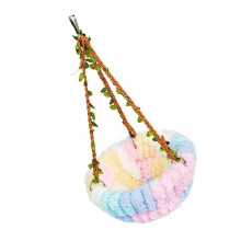 Hanging Bird Bed Hammock Soft Plush Multiuse Parrots Habitats-A
