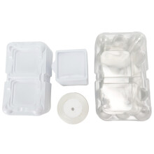 Vasos de plástico con tapa para picnics, recipientes de doble compartimento para aventuras al aire libre, recipientes para aperitivos con diseño a