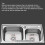 Double Washing Basin Downcomer Sink Model Kitchen Drainer Trough Odor Control Basin 2