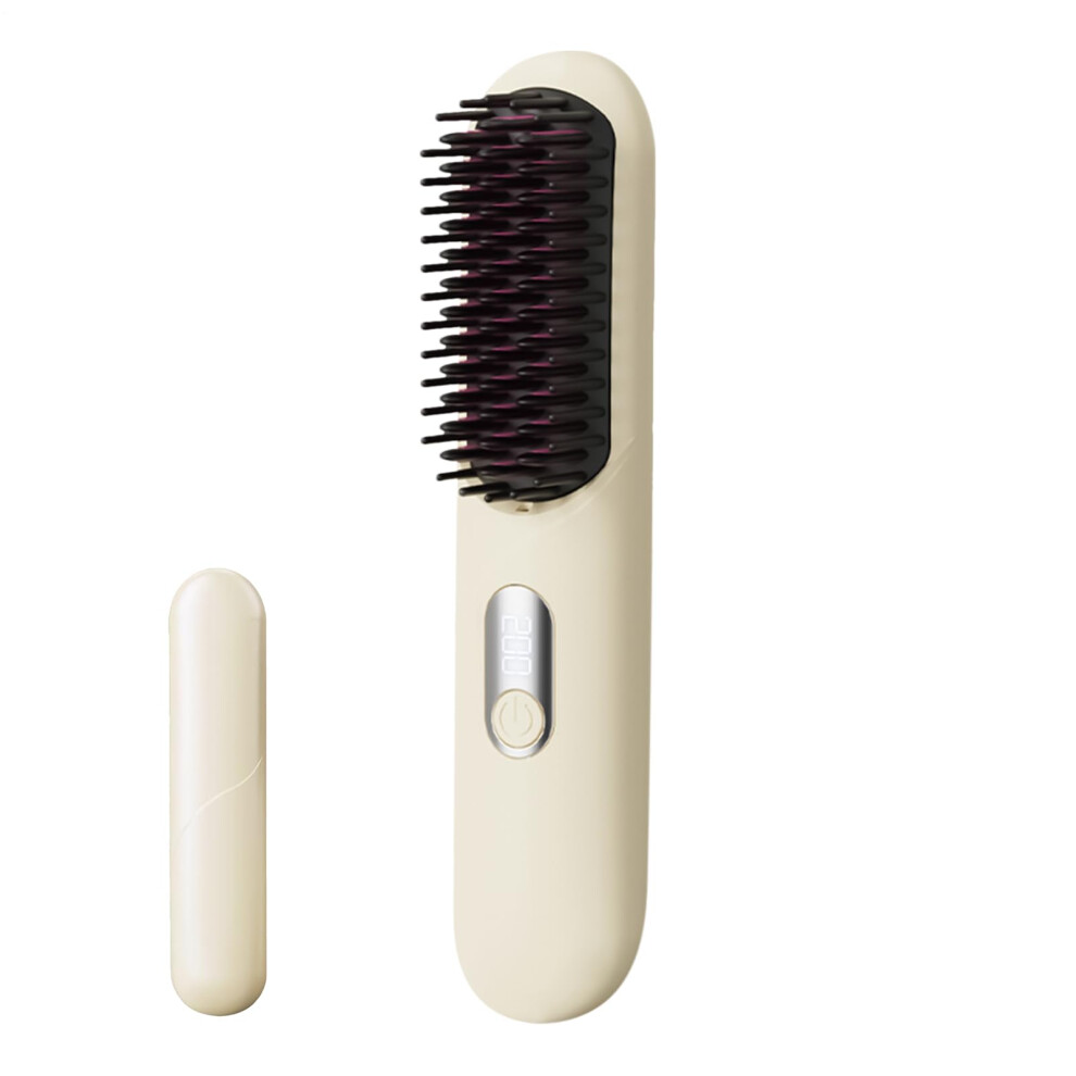 Hair Straightener Comb  Fast Heating, 4 Temp Settings, TravelSize Straightening Brush For Women