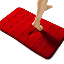 Luxuriöse Badematte, robuste PVC-Unterlage für Waschbecken und Waschtische, rot, ultraweich, rutschfest, leicht zu reinigen.