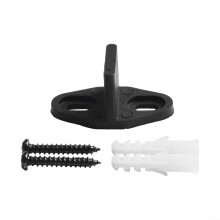 Sliding Barn Door Floor Guide Adjustable Bottom Track Clip, Black Plastic, Easy Install, For Smooth Quiet Operation