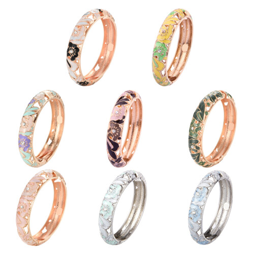 Zinklegering Emaille Bangle Dames Verstelbare-naakt poeder 1