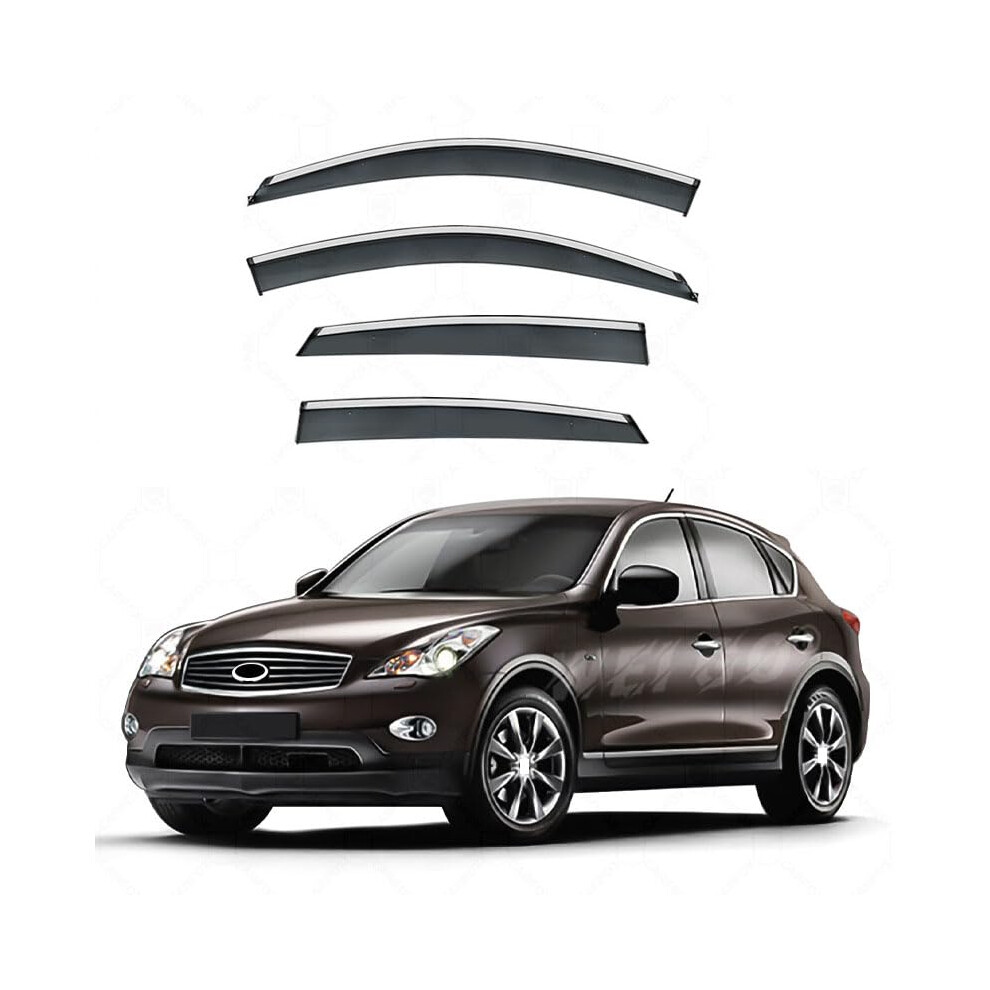 4 Piece Car Wind Deflectors Rain Guard Window Visors For Infiniti Qx50 J50 20082013 9323874400754