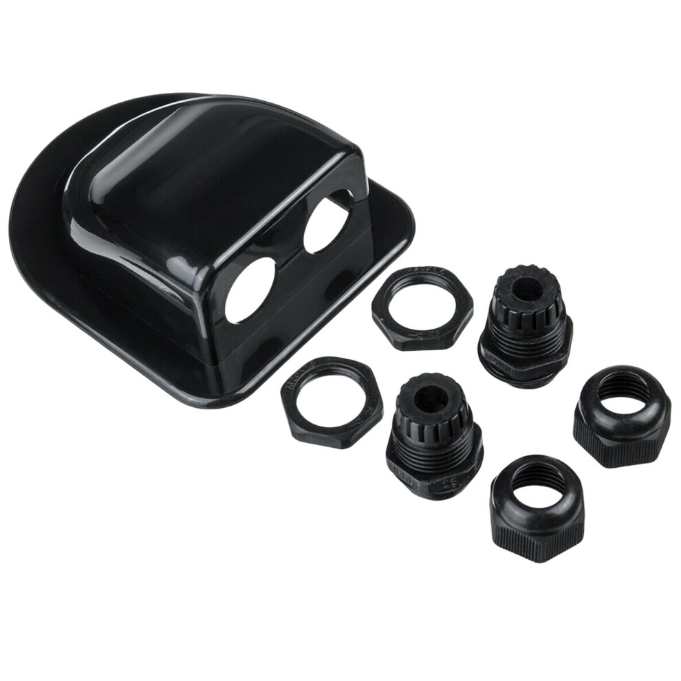 Solar Cable Grommet Double Entry For Solar Panel Cable Grommet Connector For Home Automotive Engine Room Caravan Black 9323874401959