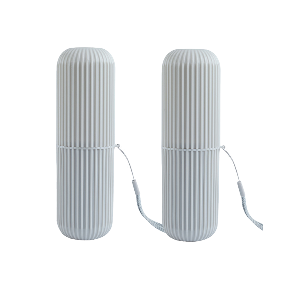 Your Travel Essential: Durable Plastic Toothbrush Holder, Multifunctional Storage Solution, Convenient For Business Trips And Outdoor Adventures (2 Pa