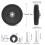 8Pcs Luggages Wheels 55mm Black Plastic Suitcase Double Wheels 3