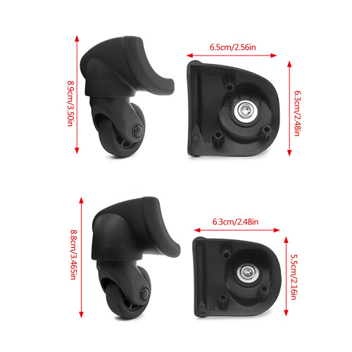 4Pieces Replacement Suitcase Wheels For Luggage Ensuring Smooth 2