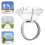 Modischer Cocktailring mit künstlichen Diamanten, angenehm-10cm 5