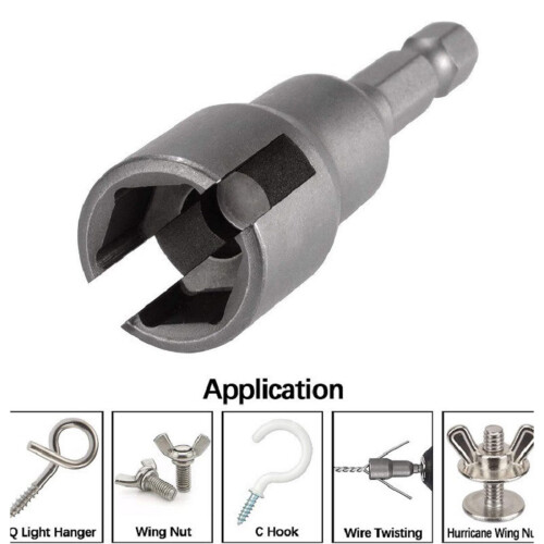 Wing Nut Drill Socket Wrench 1/4inch Hex Shank Butterfly-1 2