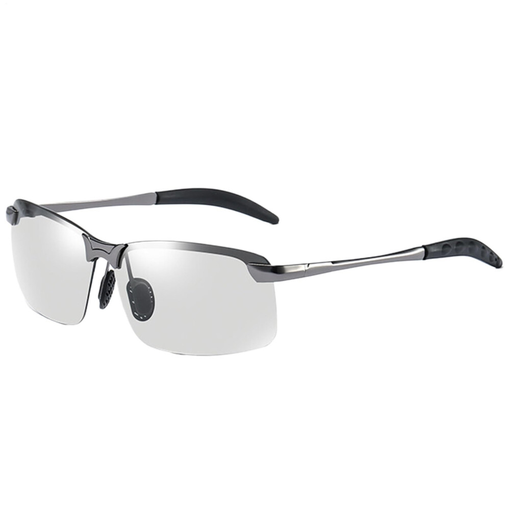 Photochromic Sunglasses Smart Transition Polarized Uv400 Protection Driving Cycling Fishing Hiking Golf Grey