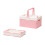 Sturdy Plastic Folding Case Space Saving Design Home Use-Pink 1