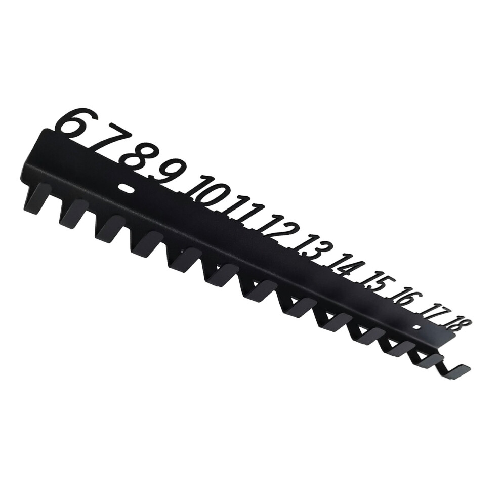 Garage Mounted Wrench Management Storage Rack-6 To 18 Hooks 7627000417145