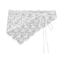 Handgemaakte kanten tulband Bandana witte hoofddoek Laciness