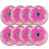 Inline Skate Wheels 76mm/80mm 82A Pink With Bearings LED 8 Pcs PU Replacement 1