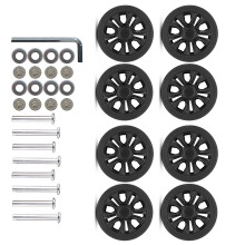 8Pcs Universals Luggage Wheels 55x11mm Suitcase Replacement